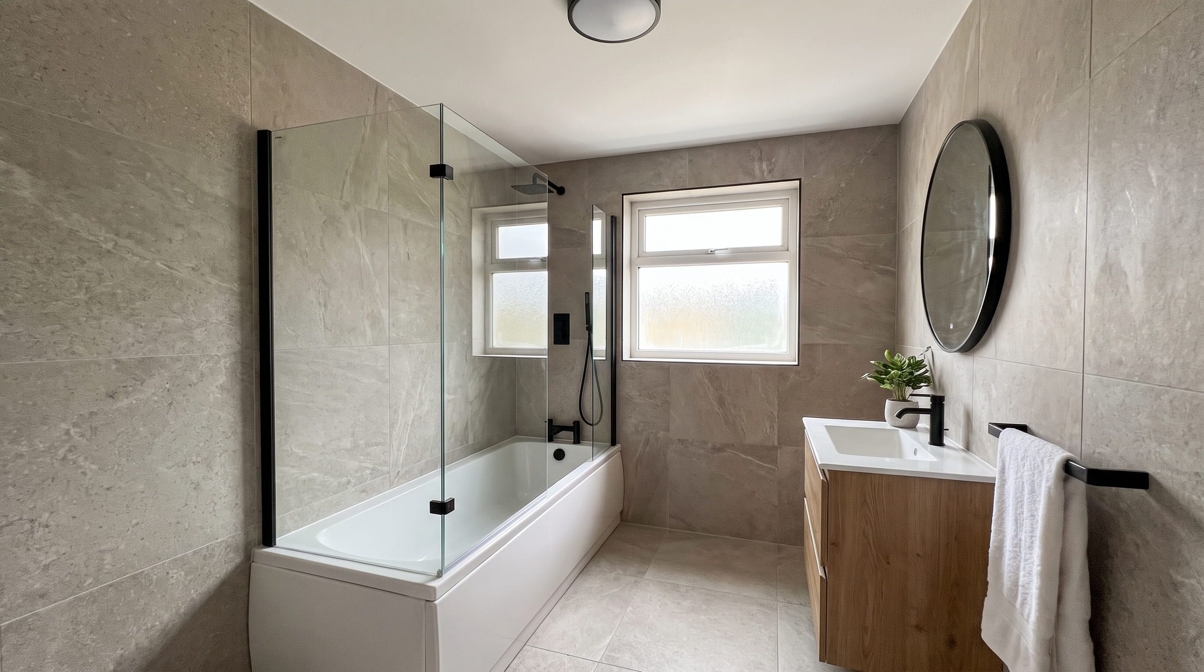 A redesigned bathroom