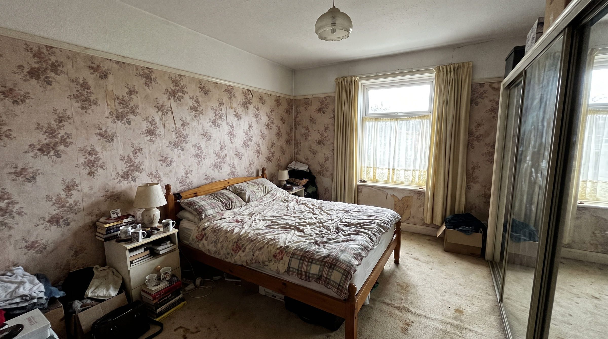A dated bedroom before redesign