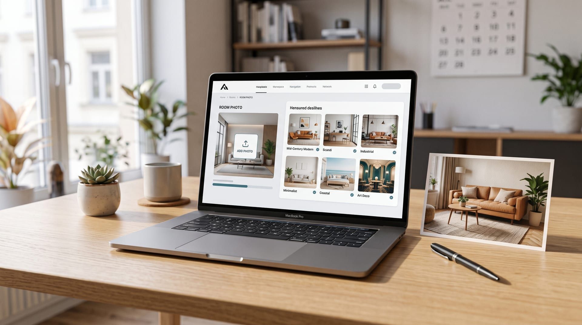 A living room photo beside a redesigned version of the same room, illustrating a RoomGPT and remyhomeai comparison