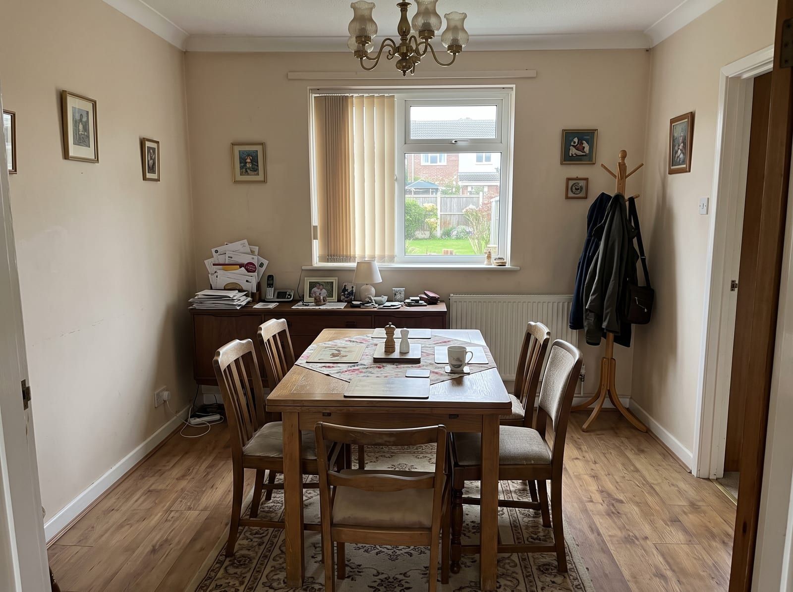 A dated dining room before redesign