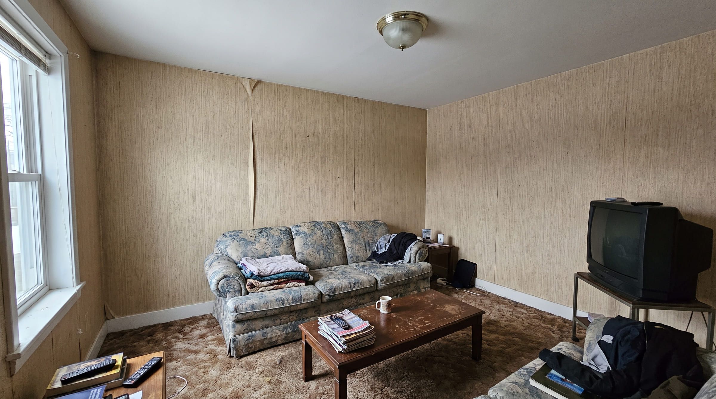 A dated living room before redesign