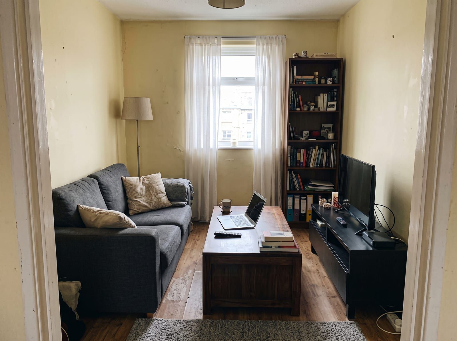 A dated small living room before redesign